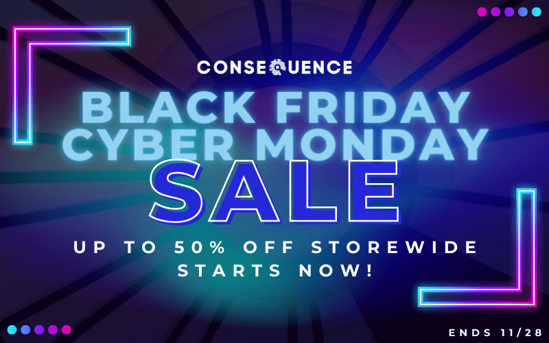 Black Friday/Cyber Monday in the Consequence Shop: Up to 50% Off