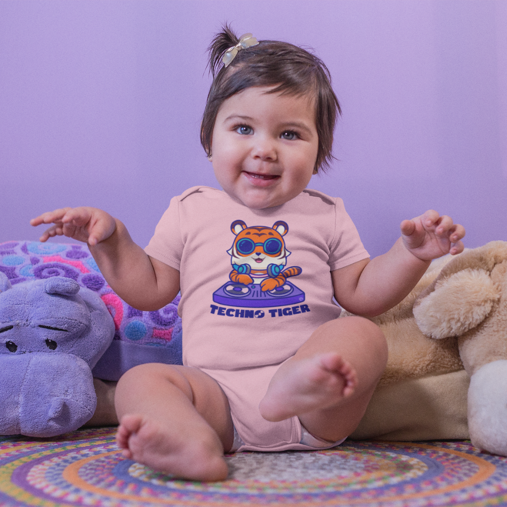 Techno Tiger Baby Onesie