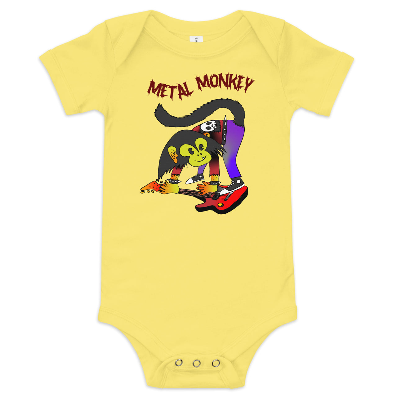 Metal Monkey Baby short sleeve onesie