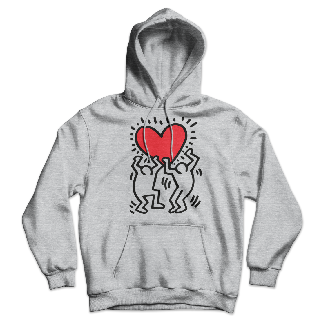 Keith Haring-Inspired Heart Hoodie