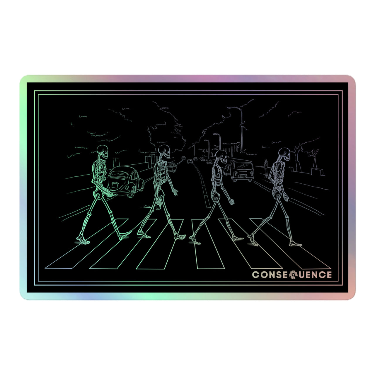 Crossbones Road Holographic Sticker