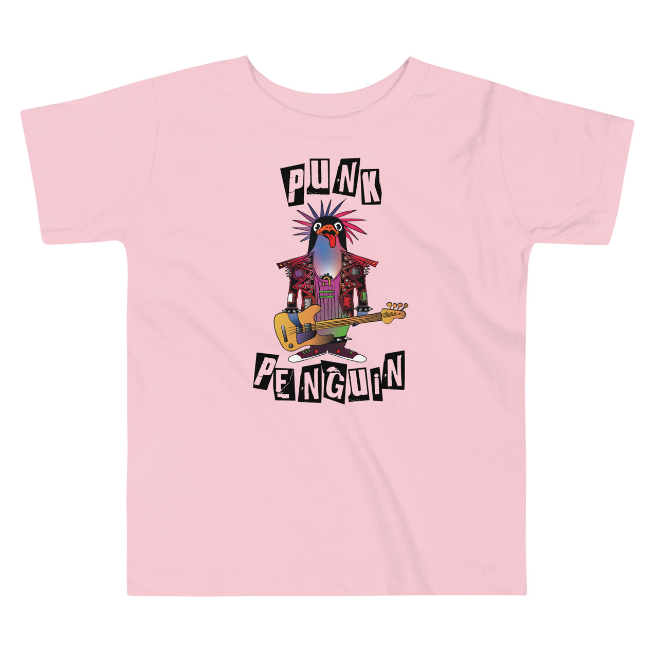 Punk Penguin Toddler Short Sleeve Tee