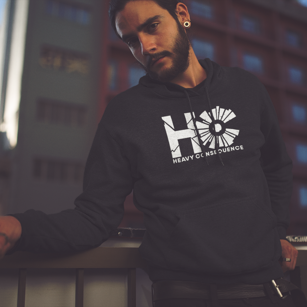 Heavy Consequence Hoodie At home Lifestyle Pic